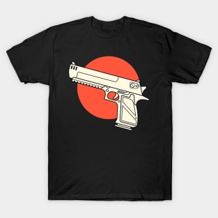 Retro Pistol Weapon Japanese Style T-Shirt